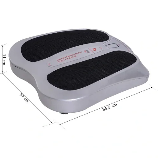 Shiatsu Foot Massager Electric Heat Function Reflexology Foot Massage 2 Modes Silver