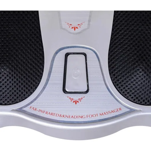 Shiatsu Foot Massager Electric Heat Function Reflexology Foot Massage 2 Modes Silver