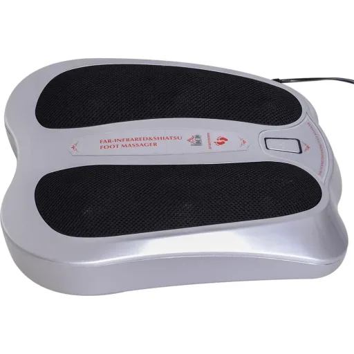 Shiatsu Foot Massager Electric Heat Function Reflexology Foot Massage 2 Modes Silver