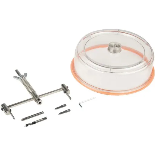 Adjustable hole saw with dust cover 40 - 200 mm Ø.