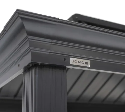 Sojag BBQ-Paviljoen Messina 68 292×179×262 cm Antraciet – Grillpaviljoen met 2 legplanken & stalen dak