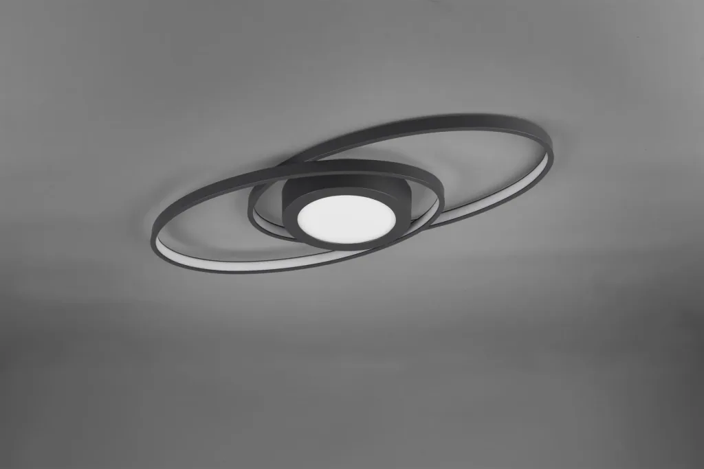 LED ceiling light GALAXY, 27 W, 3000 K, 3000 lm, switch dimmer, color anthracite