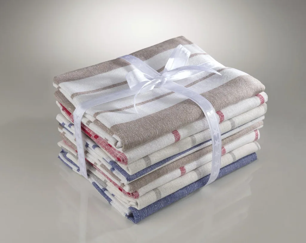 Tea towels, patterned, 50 x 70 cm, 8 pieces