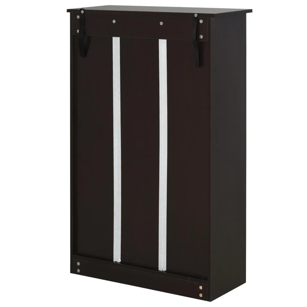 Cube cabinet with 6 compartments, coffee-colored