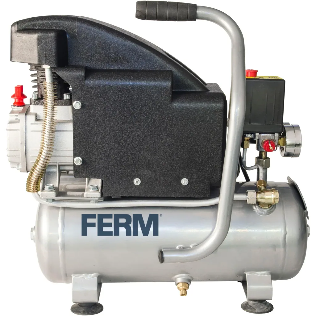 CRM1044 Compressor - 750W - 1.1 HP - 8 Liters - Max. 8 bar - Incl. 1/4 inch universal shortcut and 2 pressure gauges
