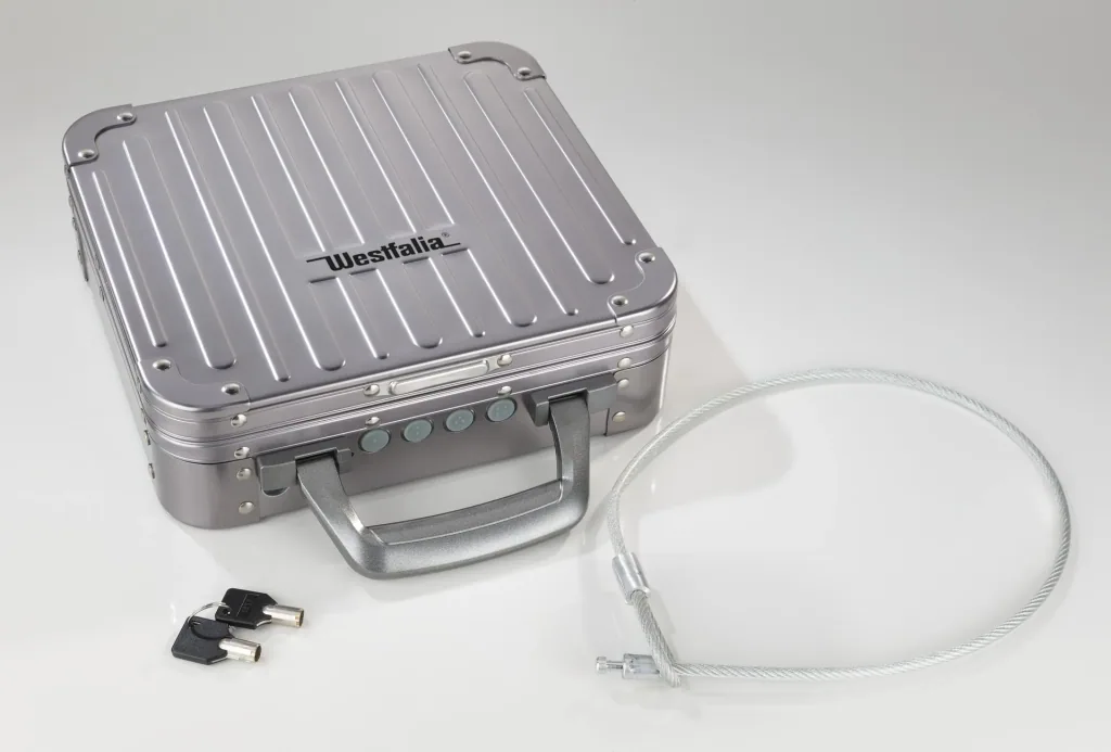 Aluminum security safe with digital lock and security wire rope