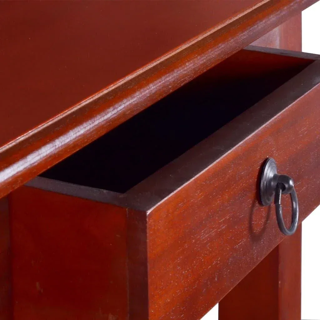 Wall table 60x30x75 cm solid mahogany classic brown