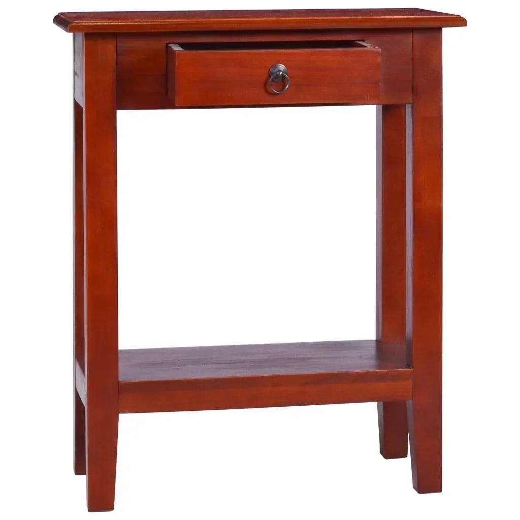 Wall table 60x30x75 cm solid mahogany classic brown