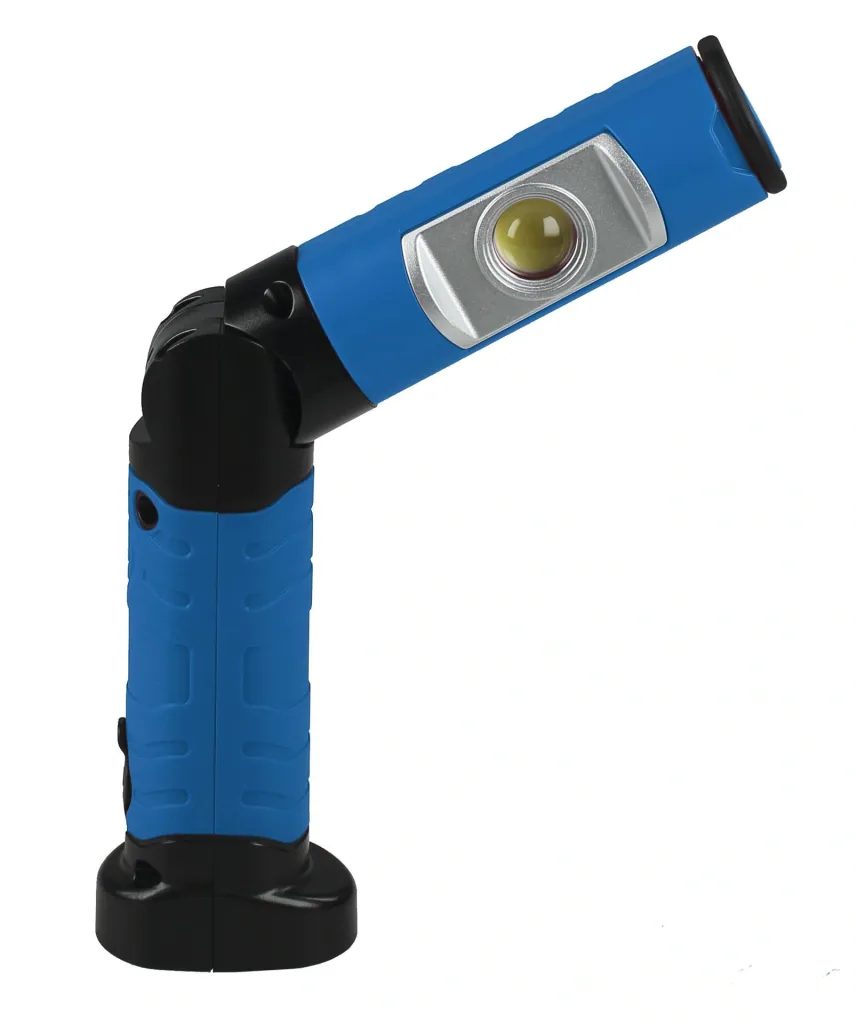 LED battery-powered work light EVO 7, 5+3W, service life over 50,000h, with hook for hanging
