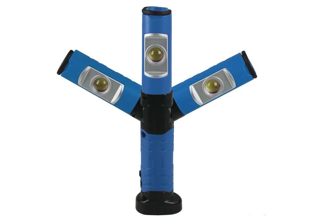 LED battery-powered work light EVO 7, 5+3W, service life over 50,000h, with hook for hanging