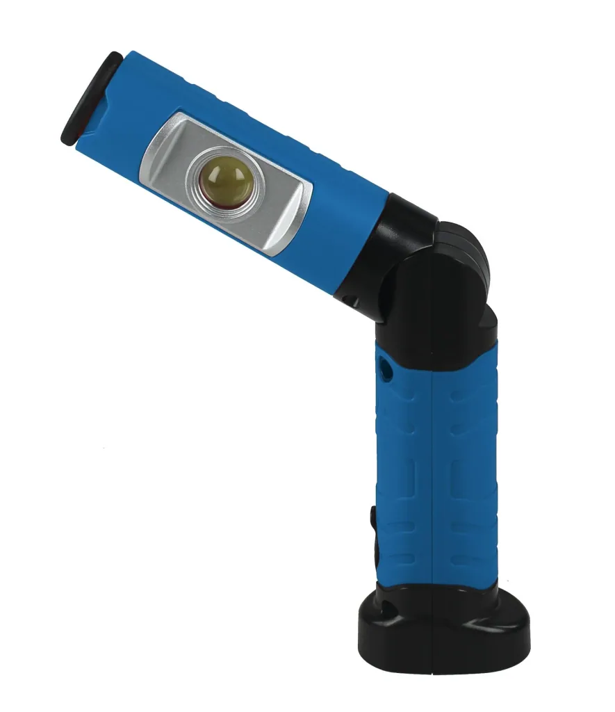 LED battery-powered work light EVO 7, 5+3W, service life over 50,000h, with hook for hanging