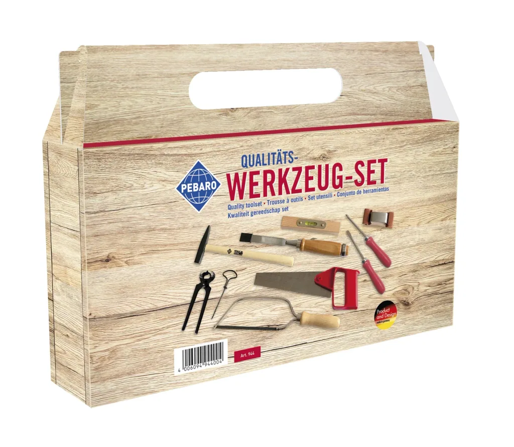 Tool set in a carrying handle box