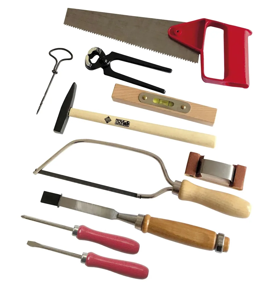 Tool set in a carrying handle box
