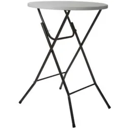 Round folding table including cover - 80 x 110 cm (ø x H) - White