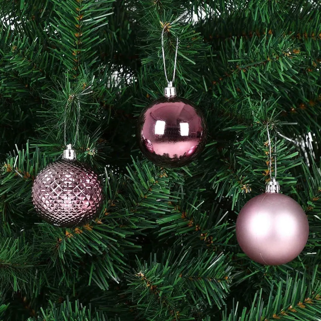 Christmas tree decorations - Christmas tree decorations pink 66 pieces
