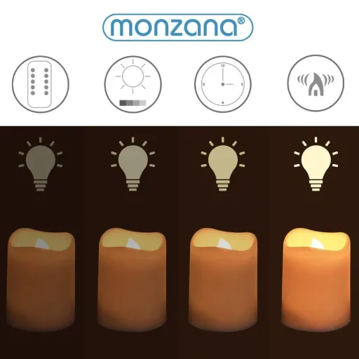 12 white LED wax candles with battery