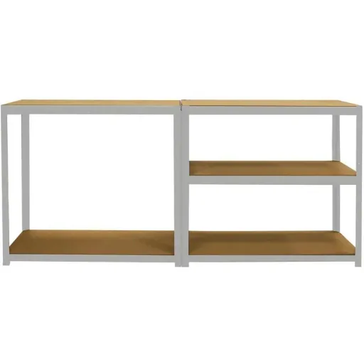2 metal storage racks / shelving units with 5 shelves - 875kg capacity - (WxDxH) 90x40x180cm - 175kg per shelf