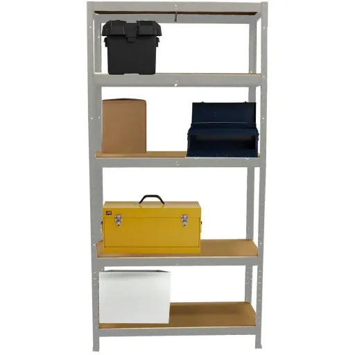 2 metal storage racks / shelving units with 5 shelves - 875kg capacity - (WxDxH) 90x40x180cm - 175kg per shelf