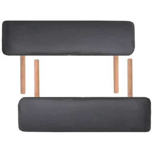 Foldable massage table 2 zones 10 cm thick black