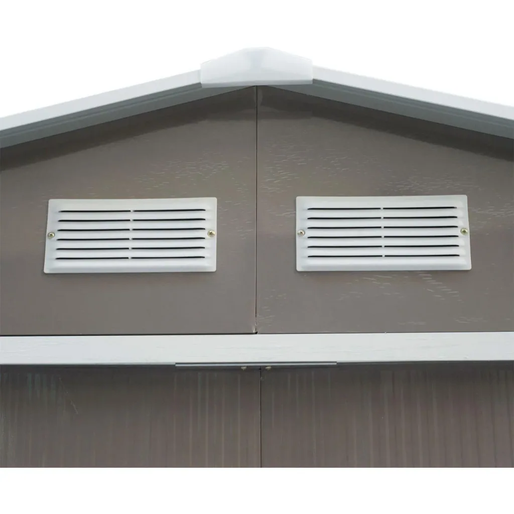 Metal tool shed / garden shed 277 x 191 x 192 cm, grey