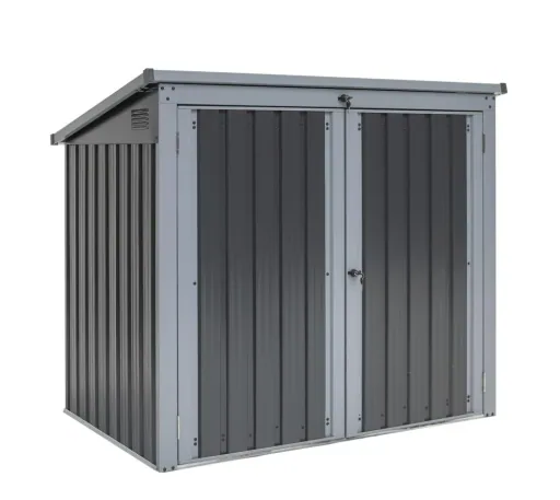 Westmann Metalen vuilnisbakkenbox 2-vaks antraciet/lichtgrijs, 101x158x134 cm