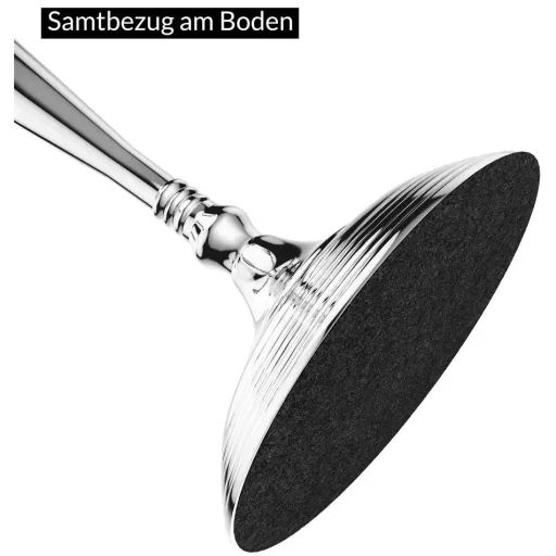 Candlestick silver shiny aluminum 40cm 5-armed candelabra