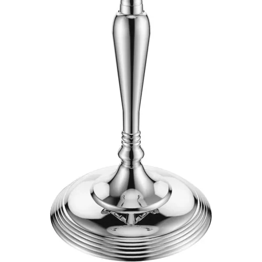 Candlestick silver shiny aluminum 40cm 5-armed candelabra
