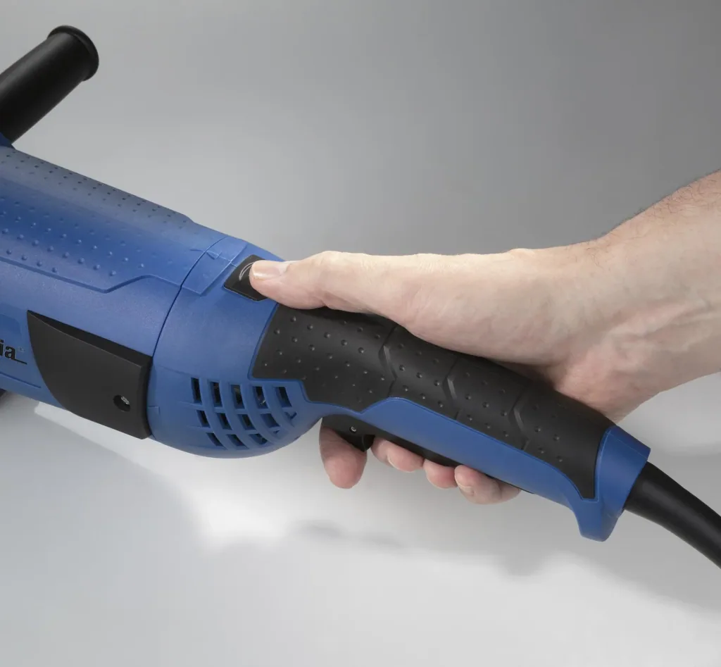Two-hand angle grinder with soft start in a case, 2600 watts, 230 mm
