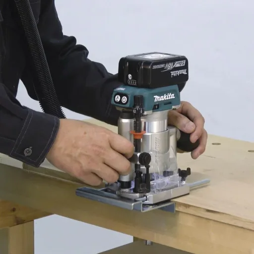 Cordless multi-function router DRT50, 18 Volt - without battery and charger -