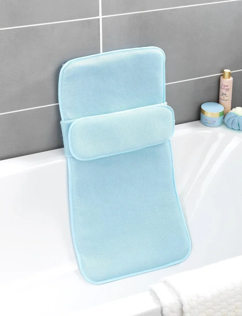 Bath mat with pillow