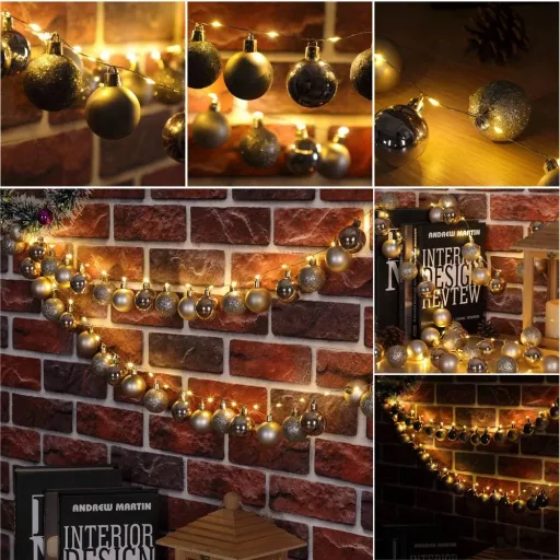 Christmas lights balls 40-LED - Champagne - 2m