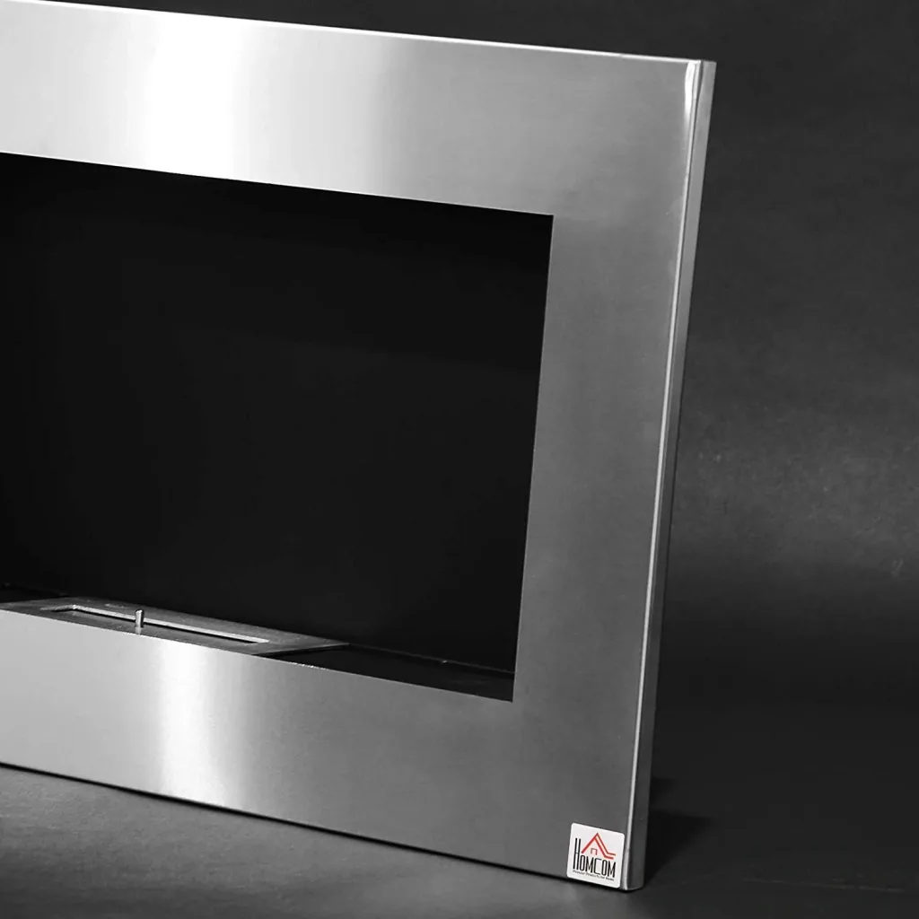 Wall fireplace with ethanol fuel