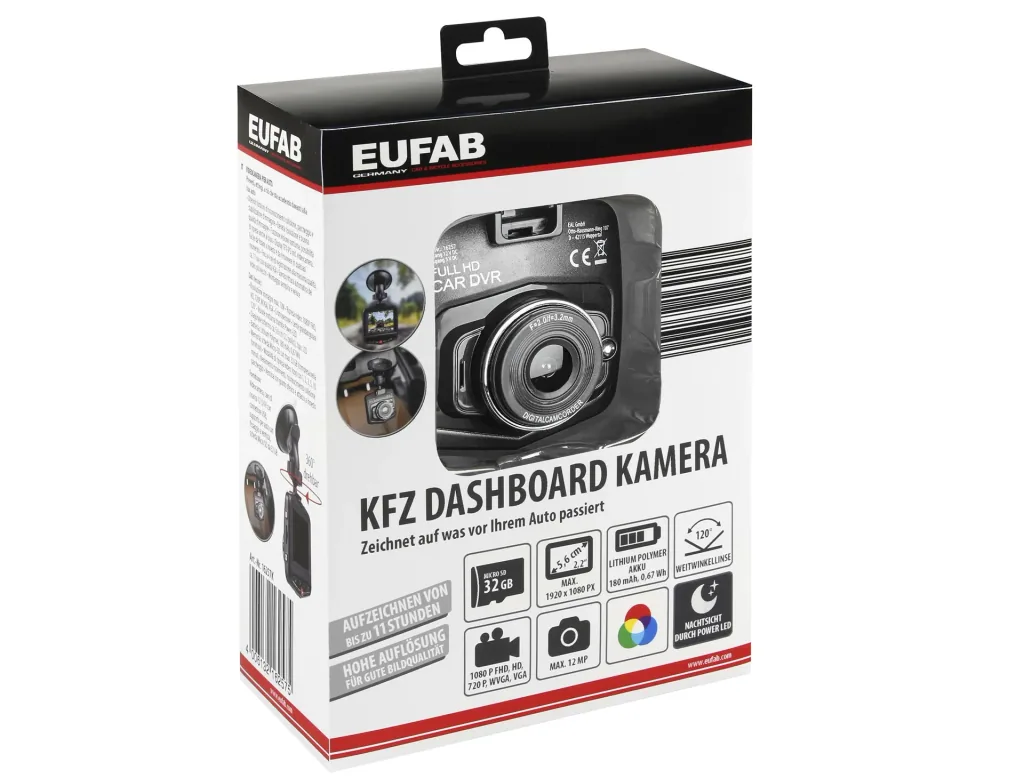 Car dashboard camera + 32 GB Micro SD card