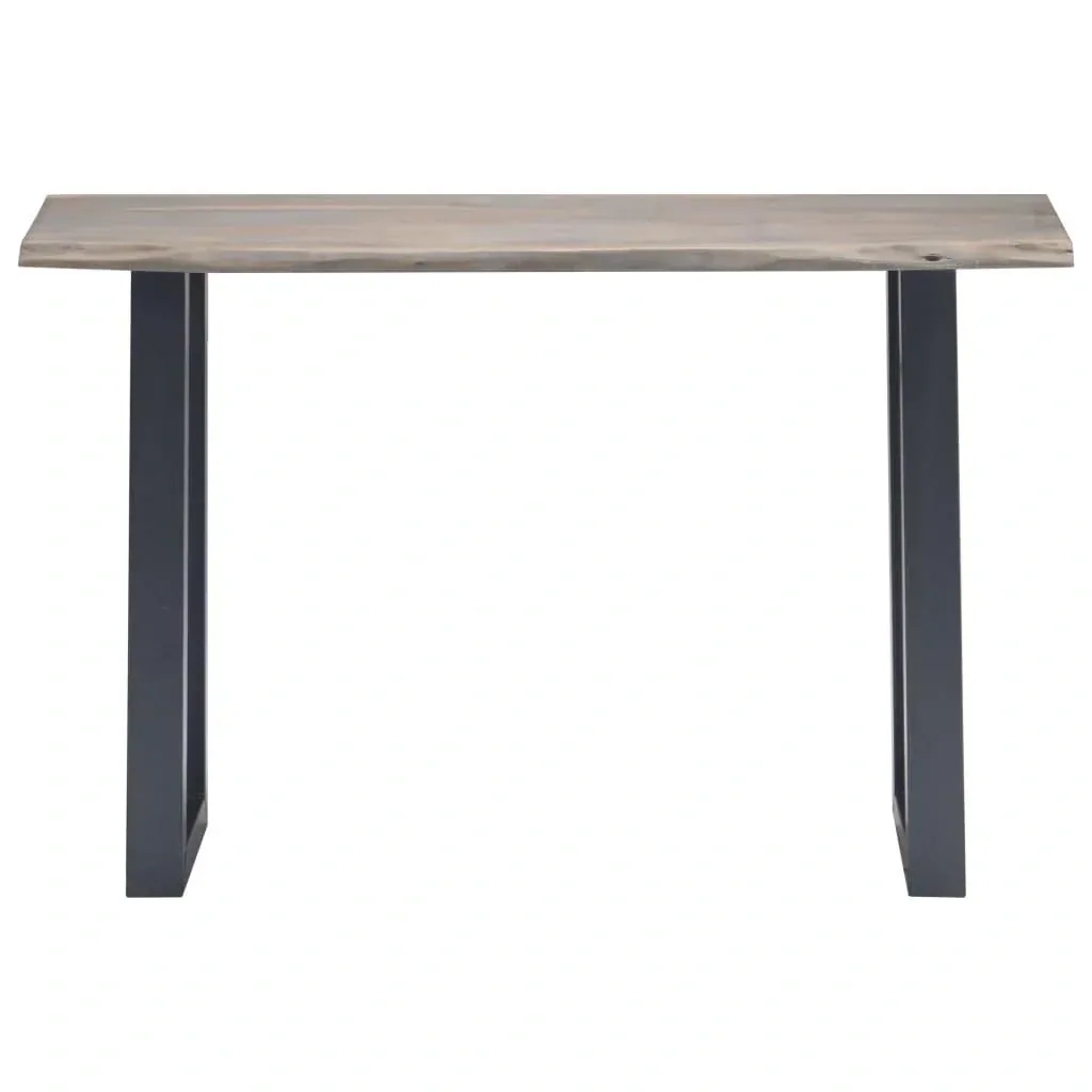 Wall table 115x35x76 cm solid acacia wood and grey iron