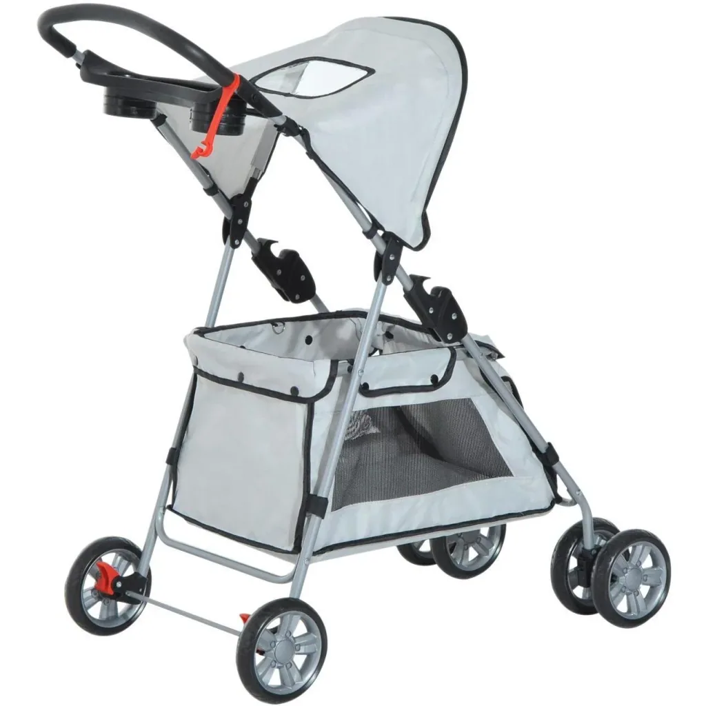 Dog buggy with sunroof steel grey