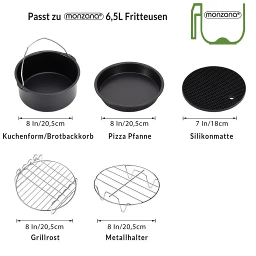 Airfryer accessories - complete set - 9 pieces