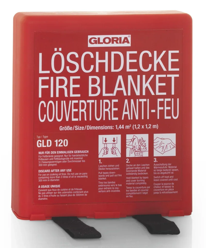 Fire blanket GLD120- 1.2 m x 1.2 m in the hard box