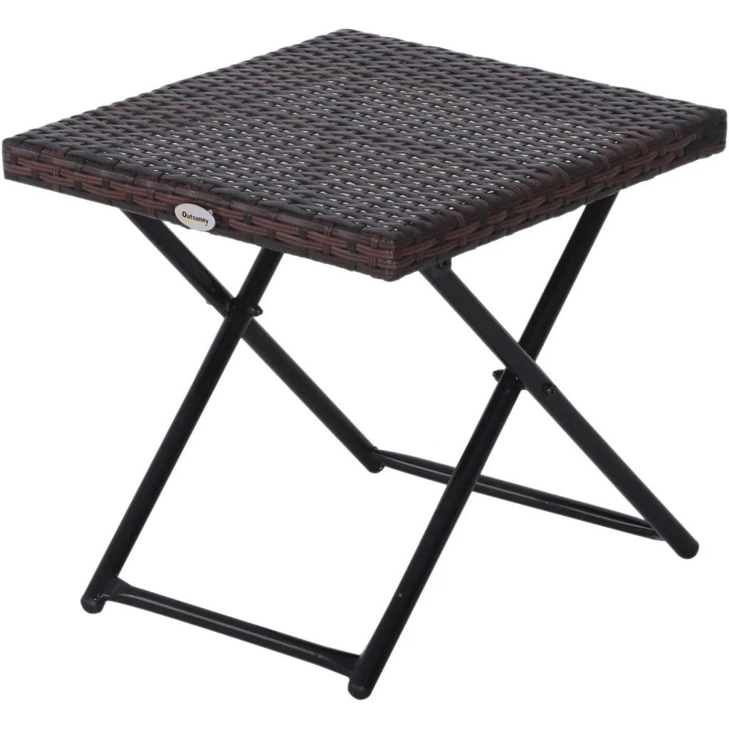 Set of 3 sun loungers with table, garden furniture, polyrattan, foldable, brown, 196 x 61 x 53 cm