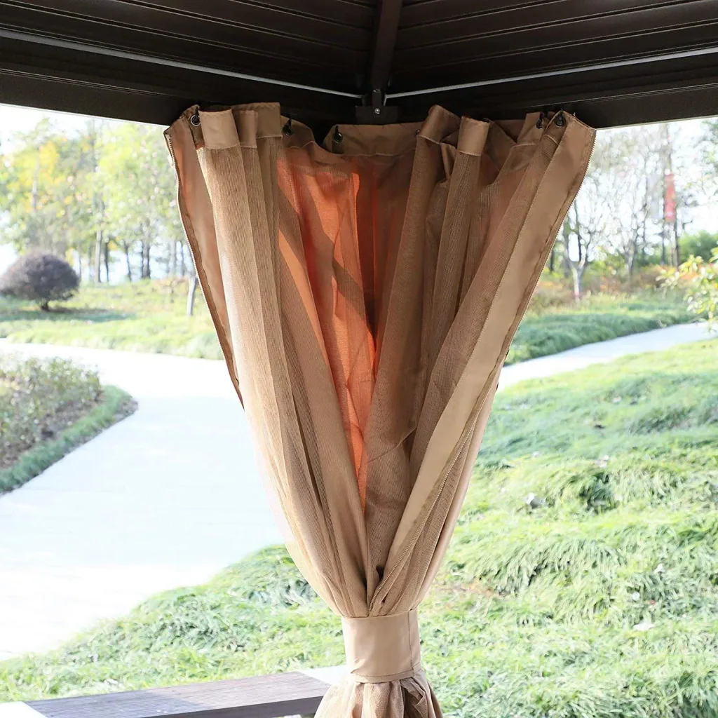 Garden gazebo with lantern hook