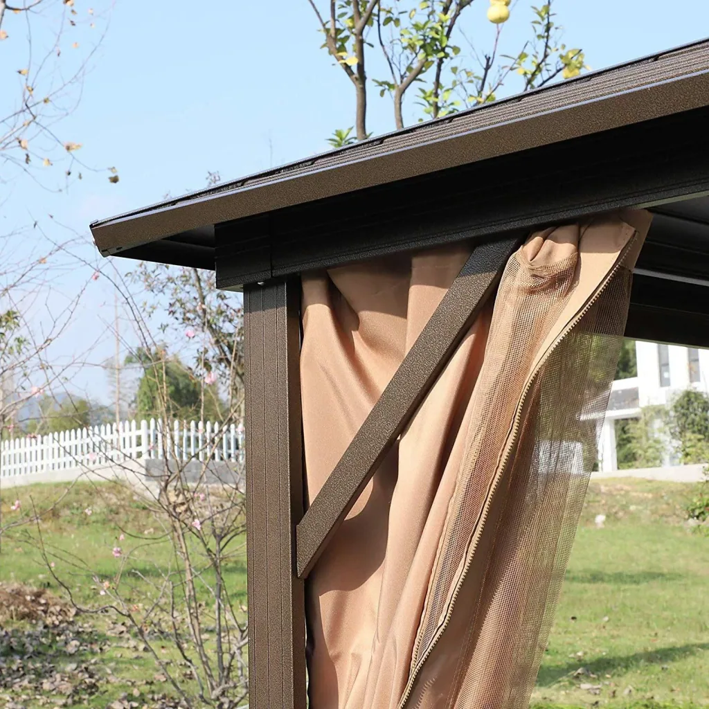 Garden gazebo with lantern hook