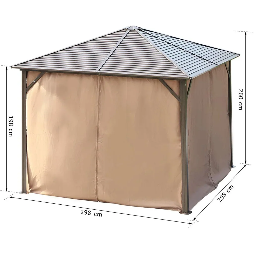 Garden gazebo with lantern hook