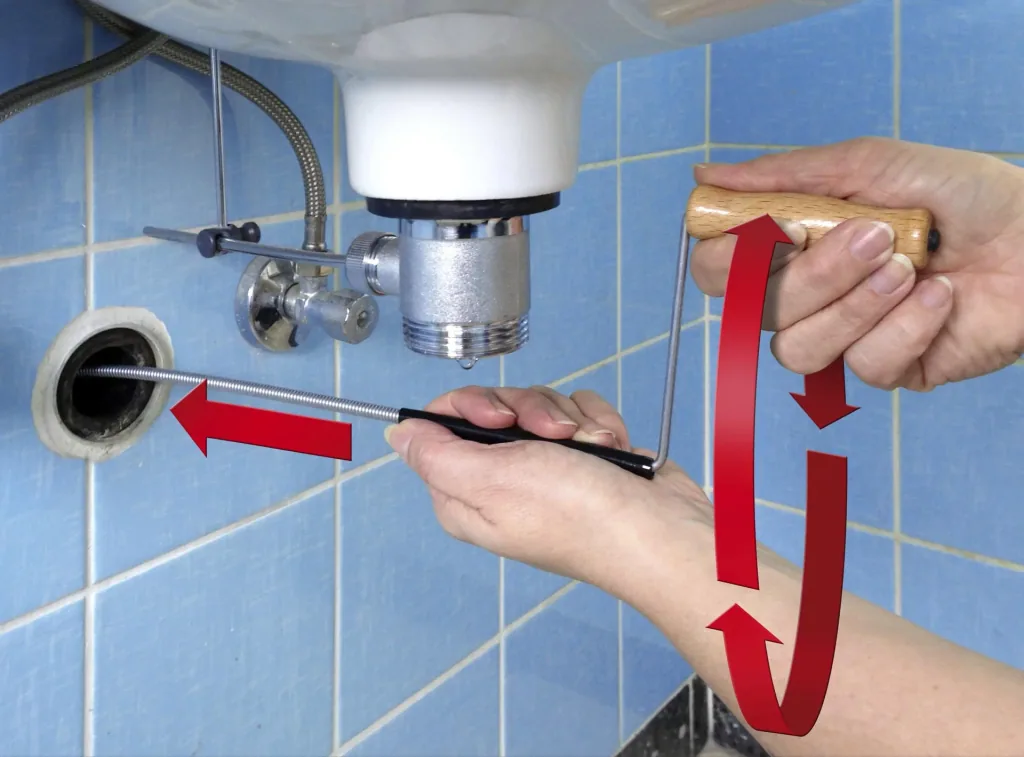 Drain cleaning shaft with crank