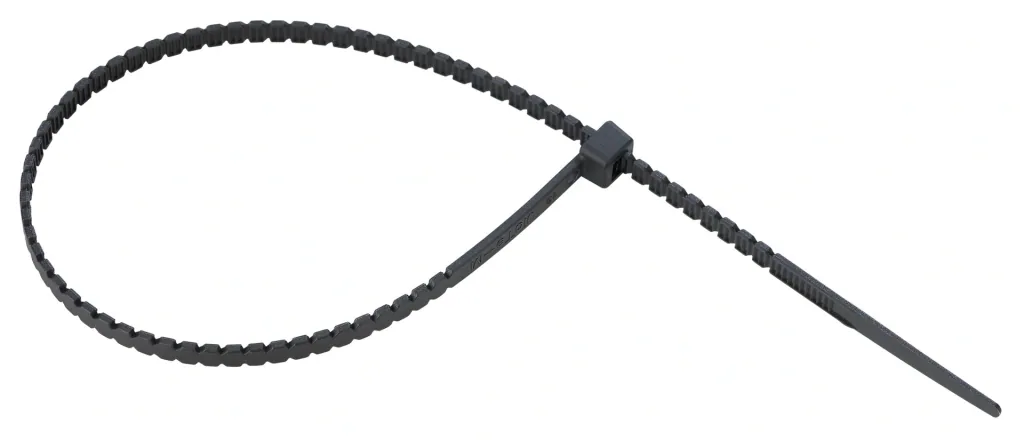 Twist Cable Ties, Black, 200 x 4.6 mm
