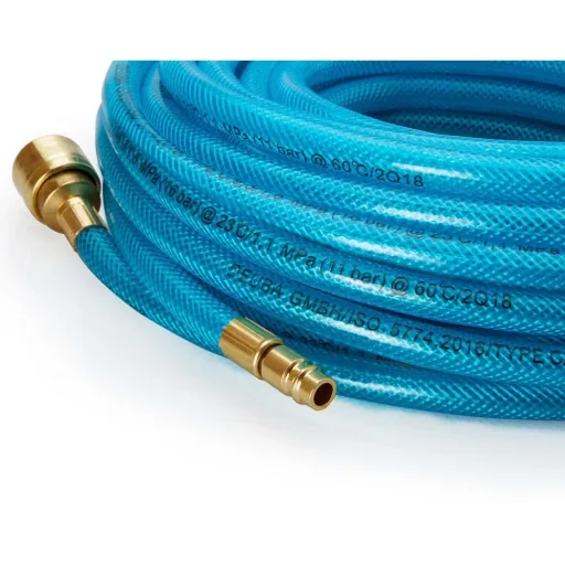 Compressed air hose with quick coupling and plug, 10 m