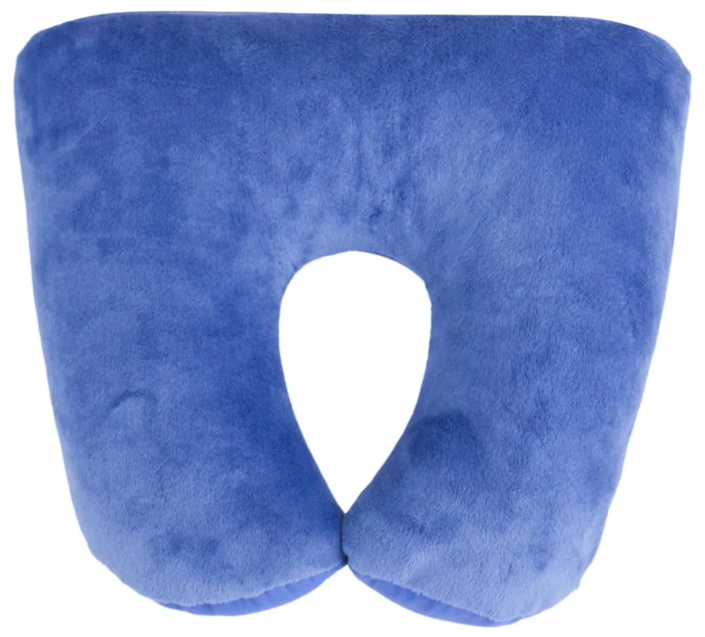 2 in 1 neck roll and pillow for adults, dark blue