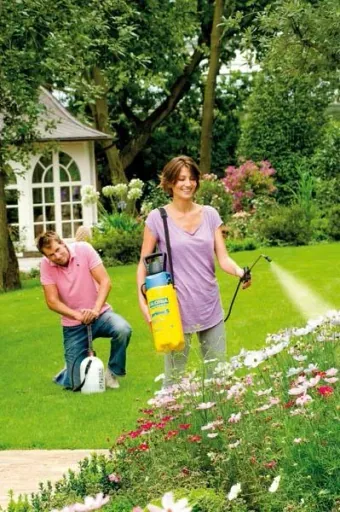 Pressure sprayer "prima 5" and battery-powered compressor "AutoPump" in a value set