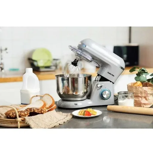 Powerful food processor - 1500W - 6L - stainless steel
