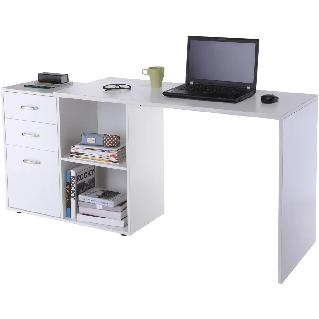 Corner desk MDF, white