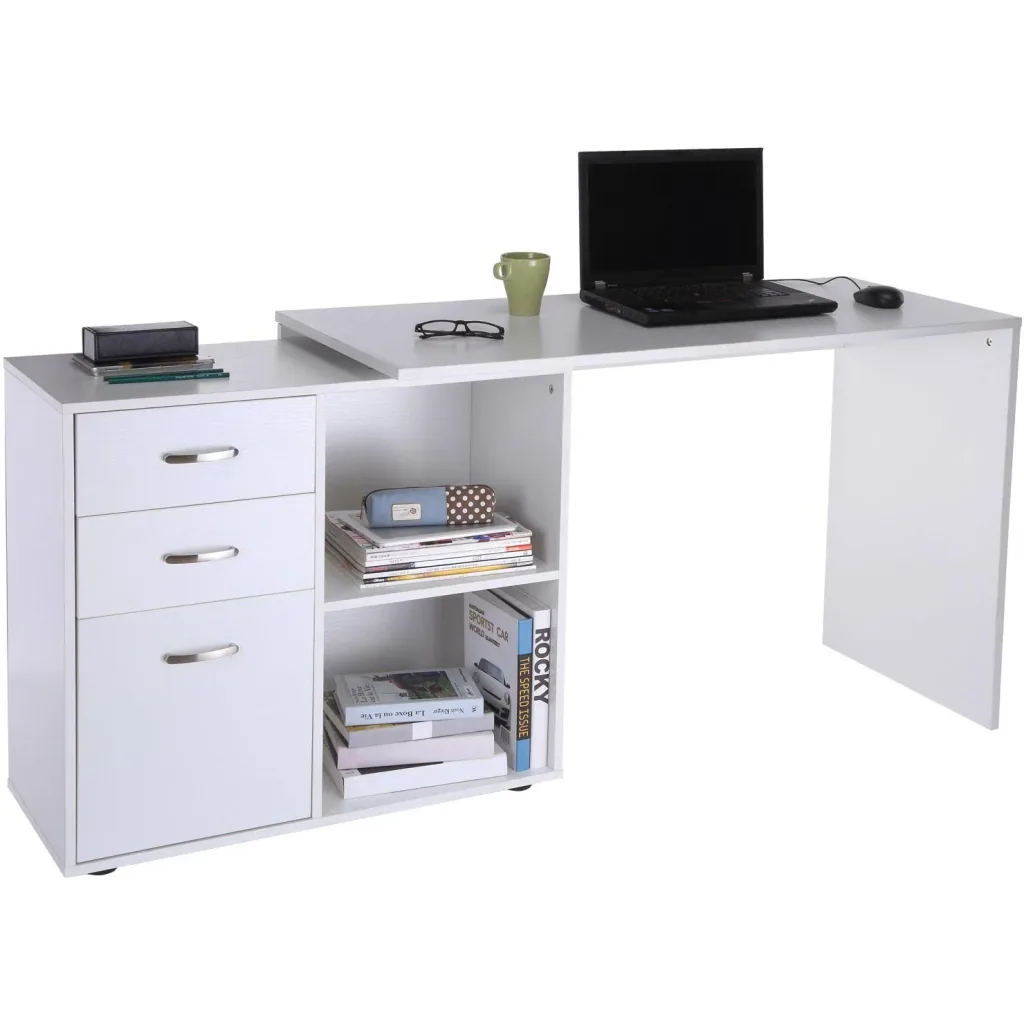 Corner desk MDF, white
