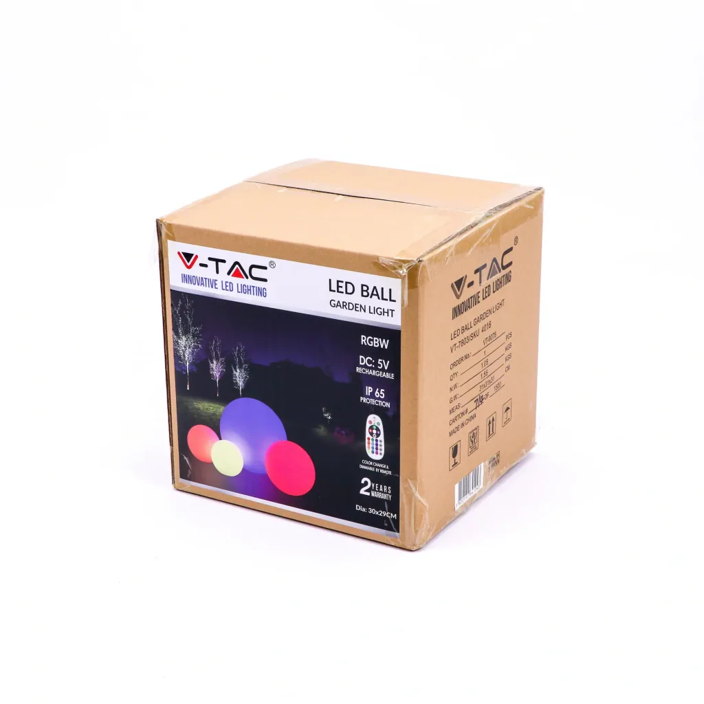 RGB Party Series VT-7803 LED Ball - RGB - including remote control - rechargeable - suitable for outdoor use